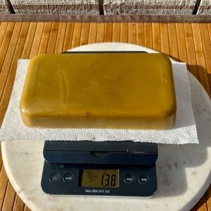 1.38 lb Organic Beeswax Block – Natural, Multi-Use
